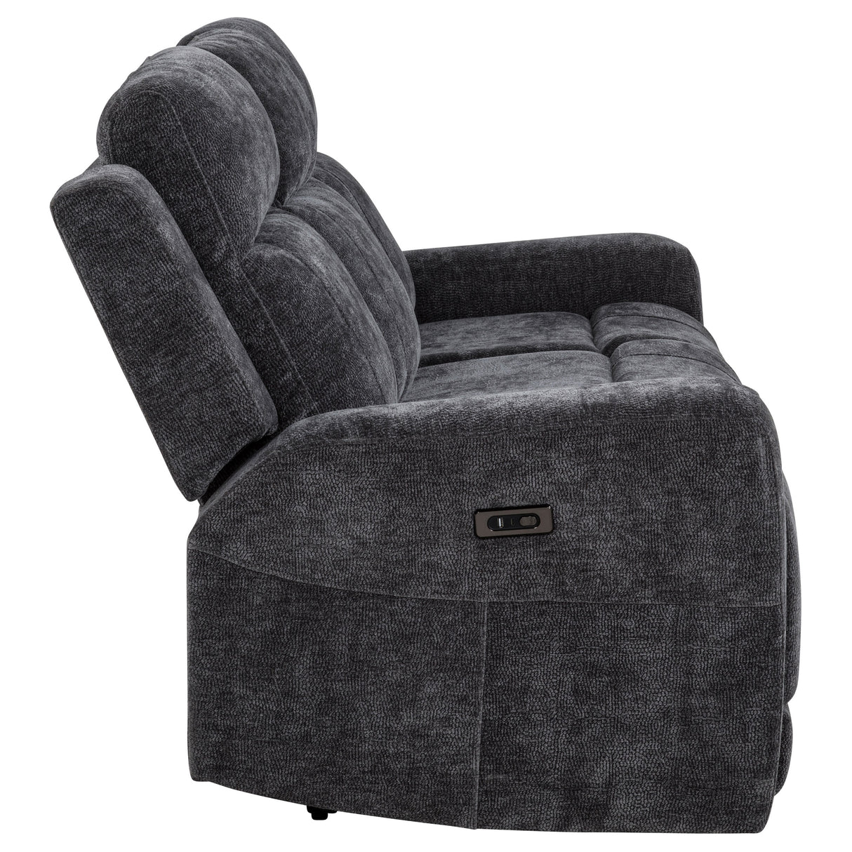 Kennett Chenille Power Reclining Sofa - Dark Grey