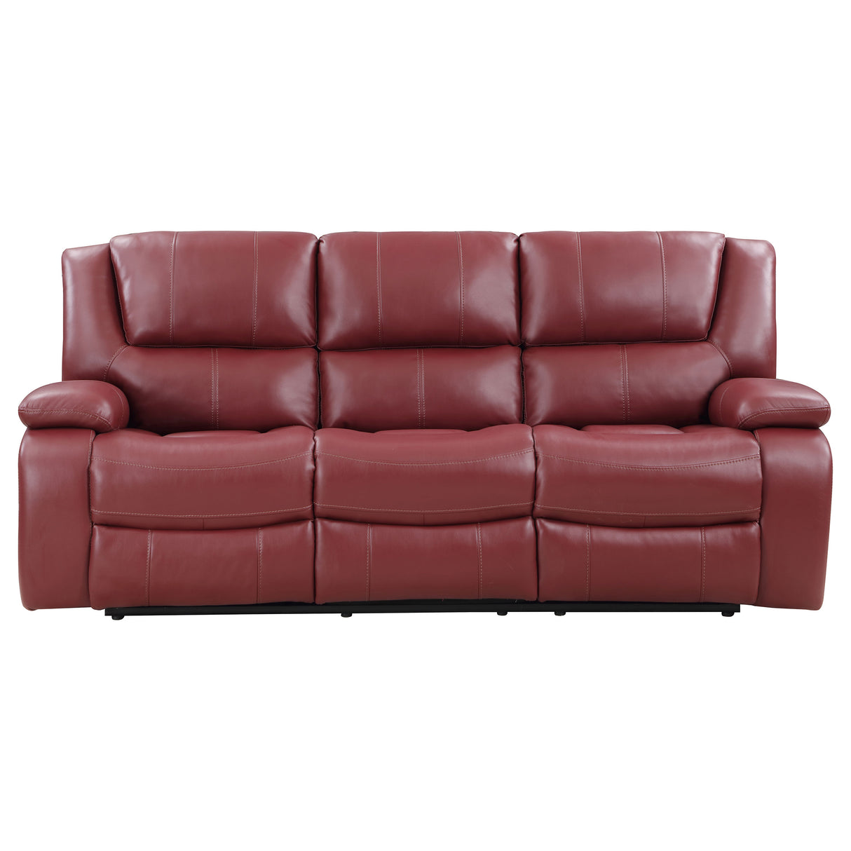 Camila Upholstered Motion Reclining Sofa in Red