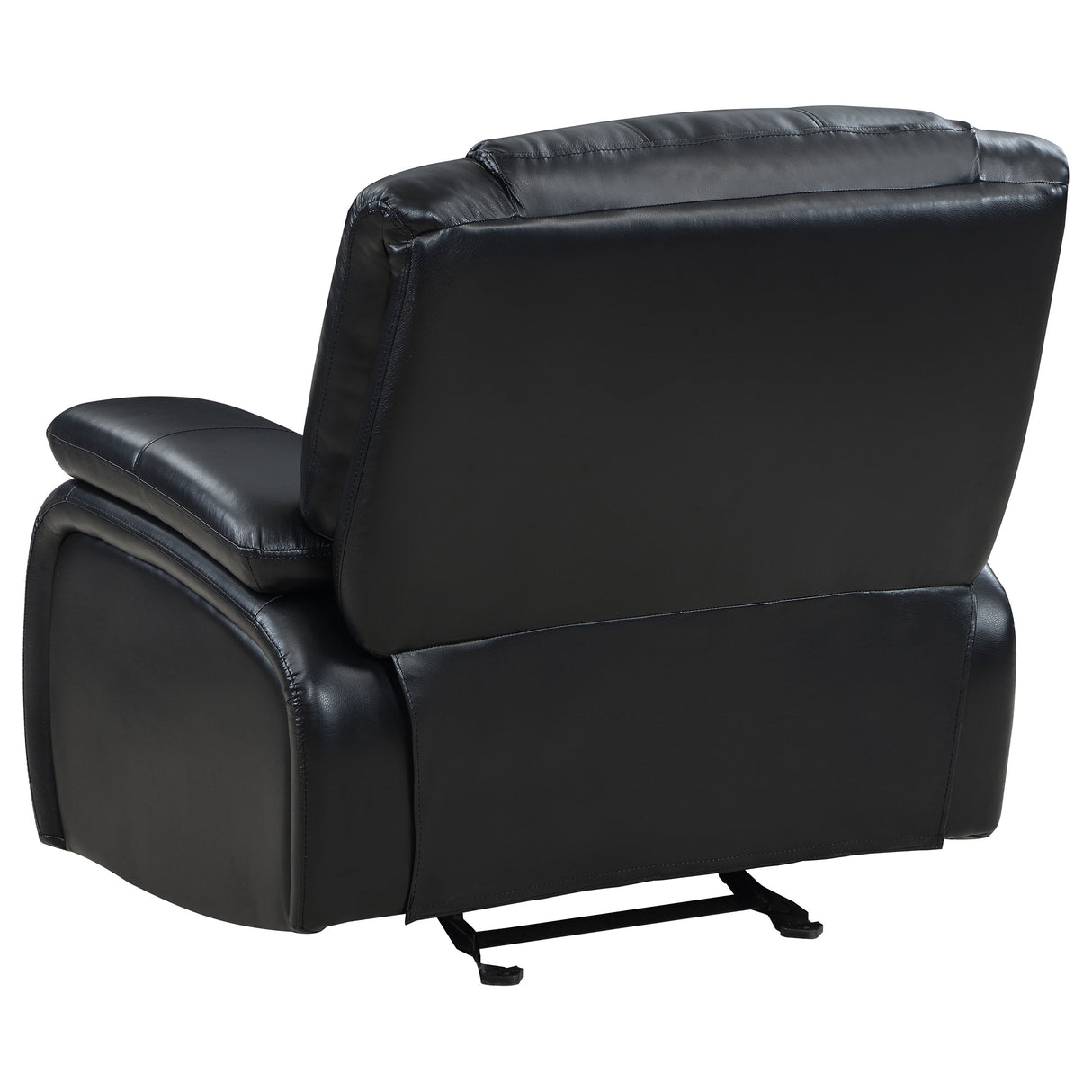 Camila Upholstered Glider Recliner Chair in Black