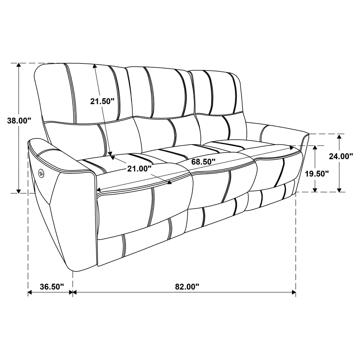 Greenfield 2-Piece Power Reclining Sofa Set Dove Grey