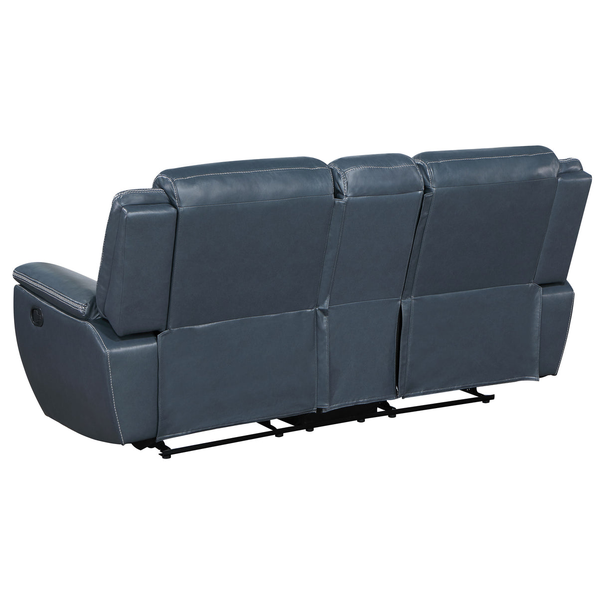 Sloane 2-Piece Blue Leatherette Reclining Sofa Set