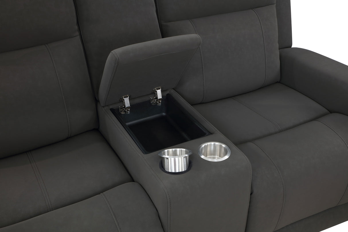 Brentwood 2-Piece Reclining Sofa Set Charcoal