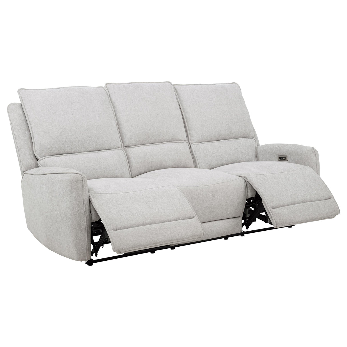 Sylmar 2-Piece Chenille Power Reclining Sofa Set Dove Grey