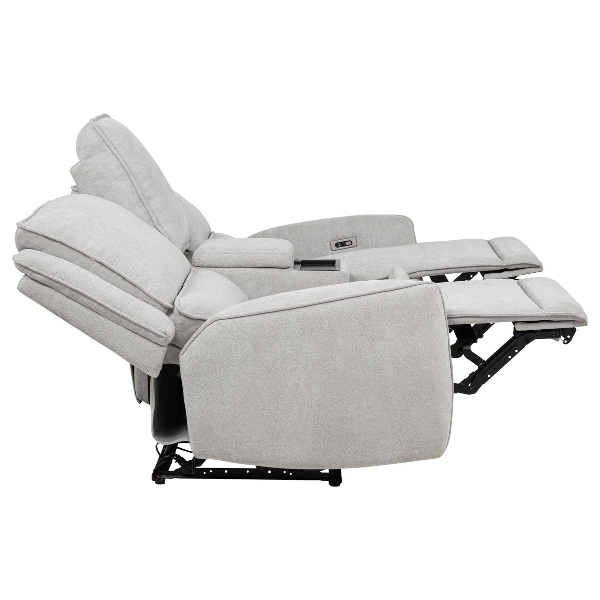 Sylmar Chenille Power Reclining Loveseat, Dove Grey