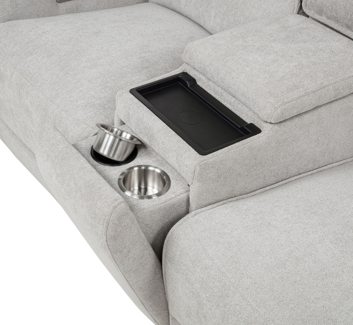 Sylmar Chenille Power Reclining Loveseat, Dove Grey