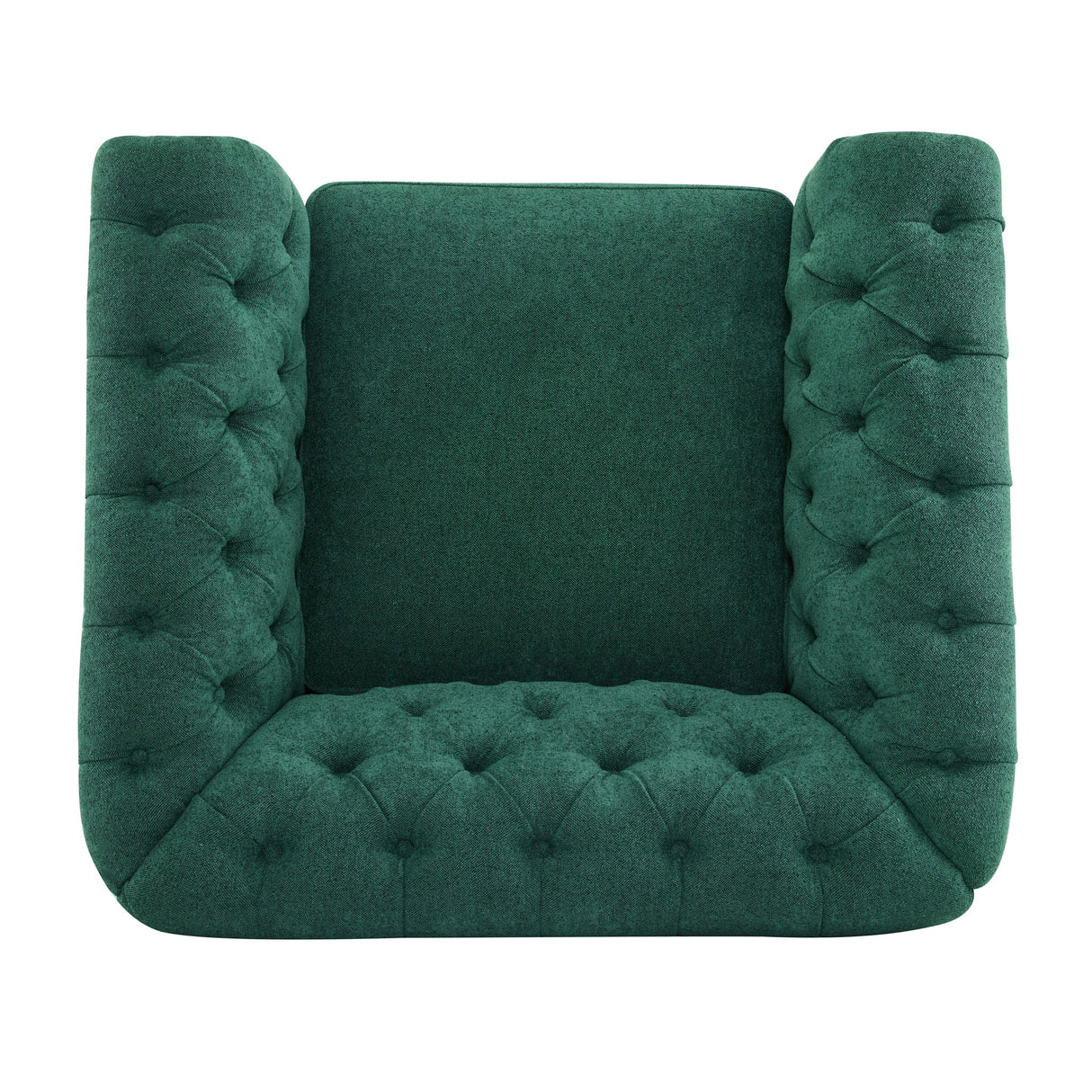 Chesterfield Swivel Club Chair With 360 Degree Rotation - Dark Green