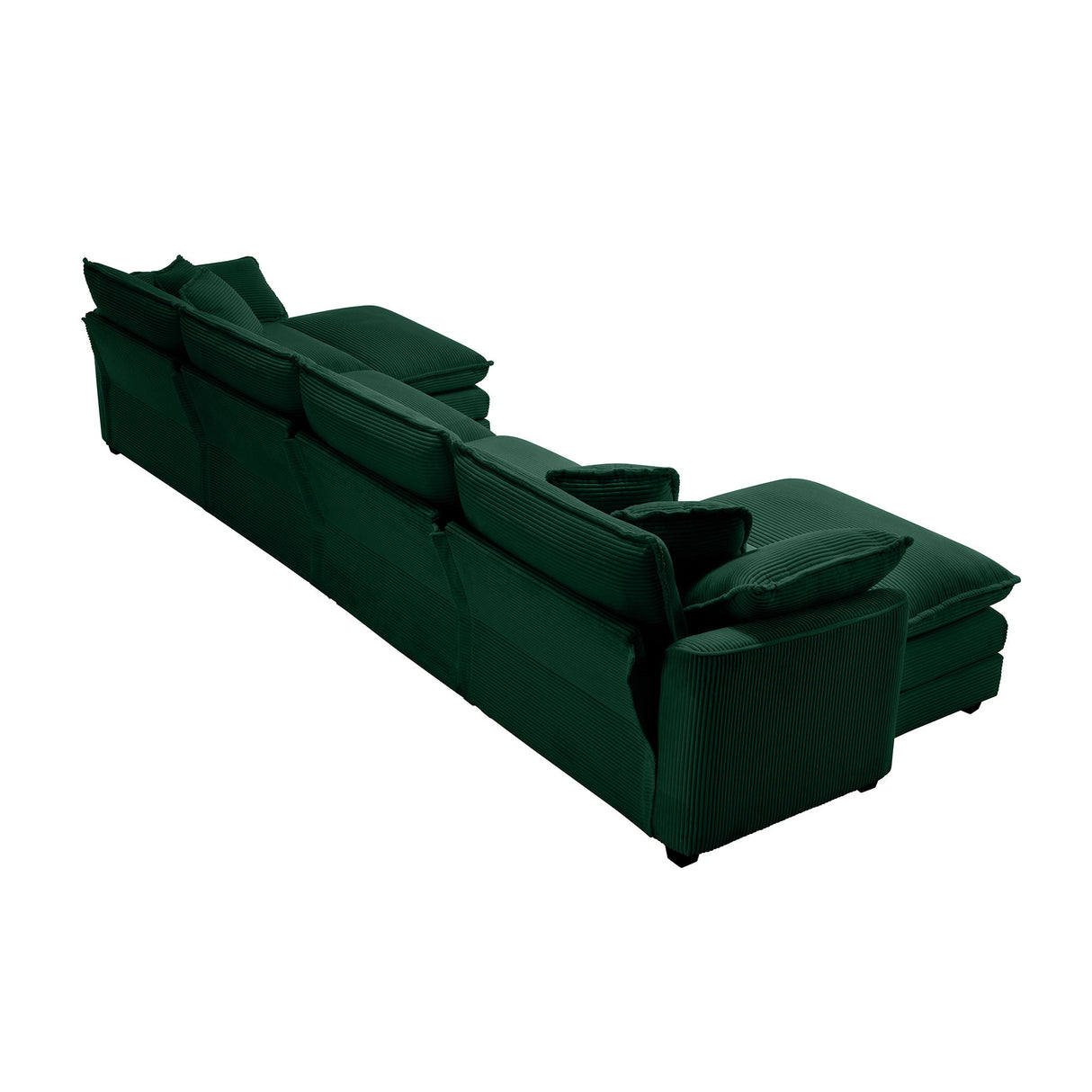 Modern Oversized Modular Cushion Sofa With Ottoman, Low Back, Deep Seating Sofa Set