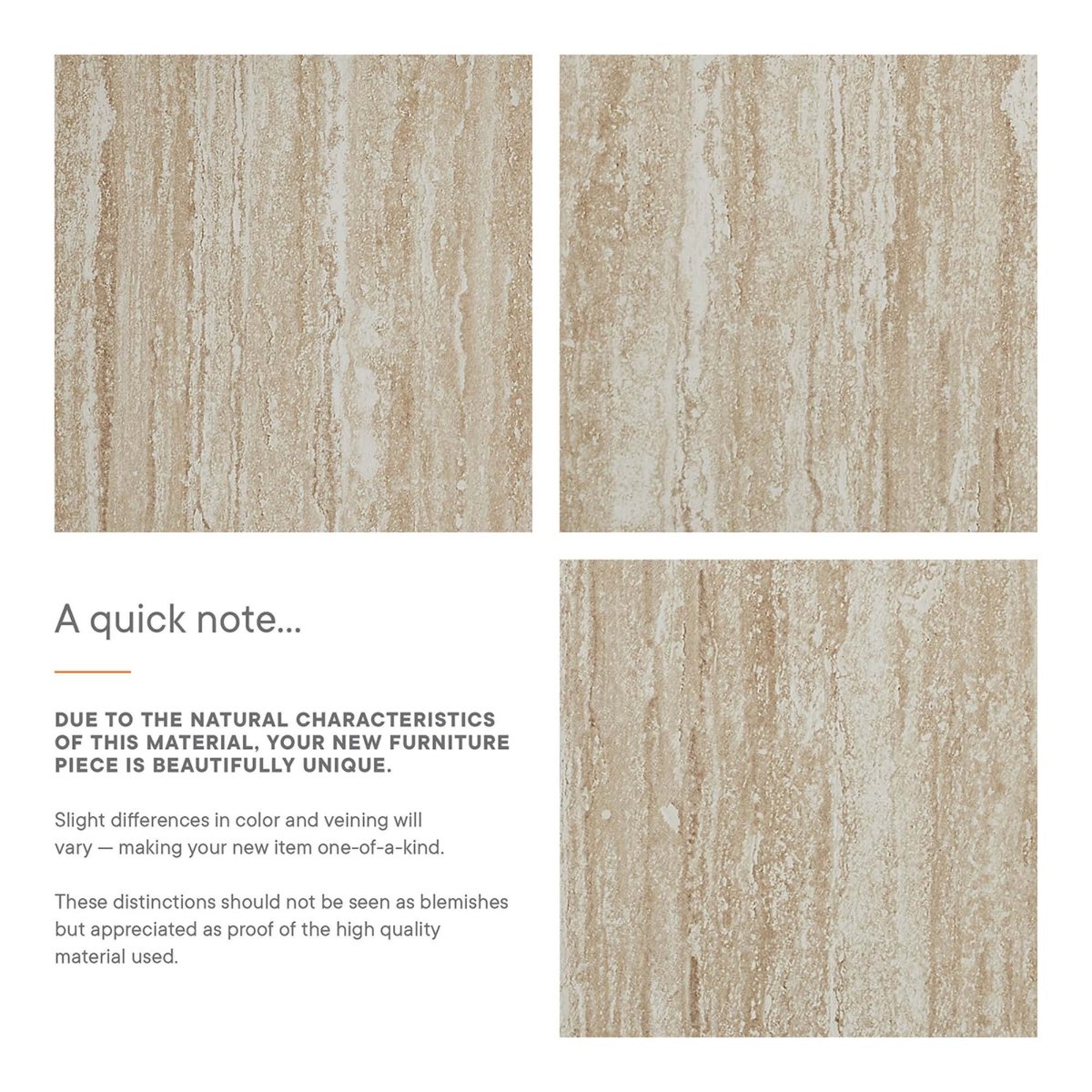 62 Inch Faux Travertine Long Bench with Sleek Modern Silhouette - Benches available at Alpine Outlets in Denver