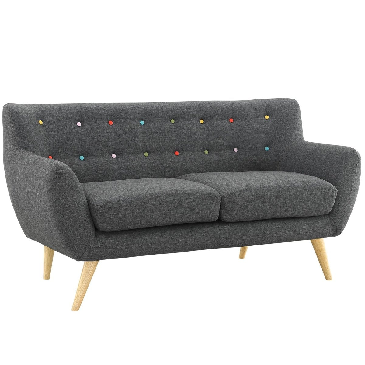 62 - Inch Remark Upholstered Fabric Loveseat - Loveseats available at Alpine Outlets in Denver