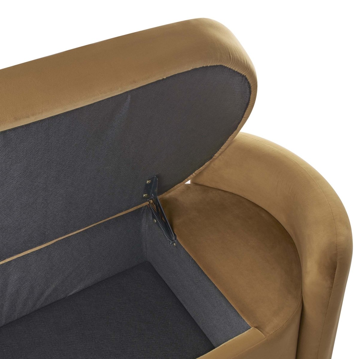 62 Inch Trending Performance Velvet Storage Bench in Cognac - Benches available at Alpine Outlets in Denver