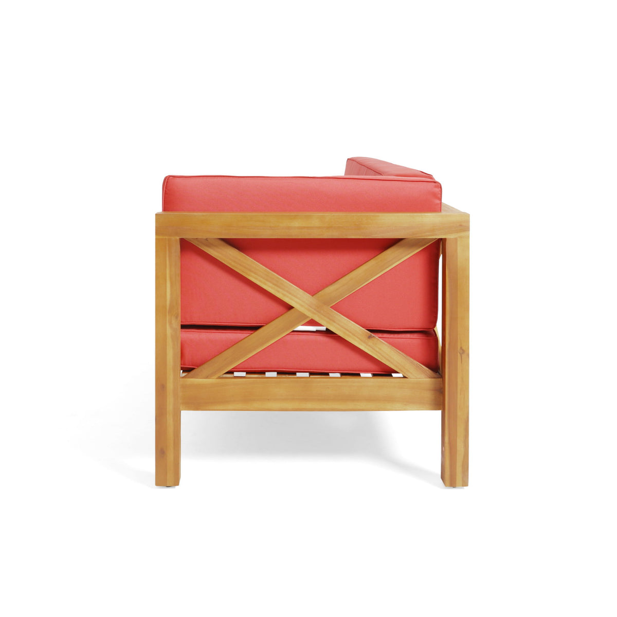 Brava - X Back Corner Bench With Coffee Table