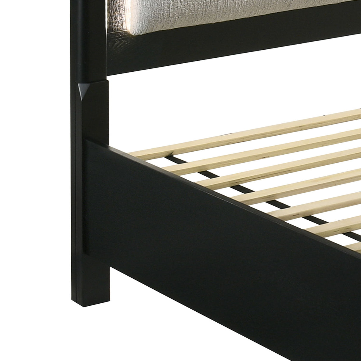Opel - Queen Storage Bed With LED Headboard - Black