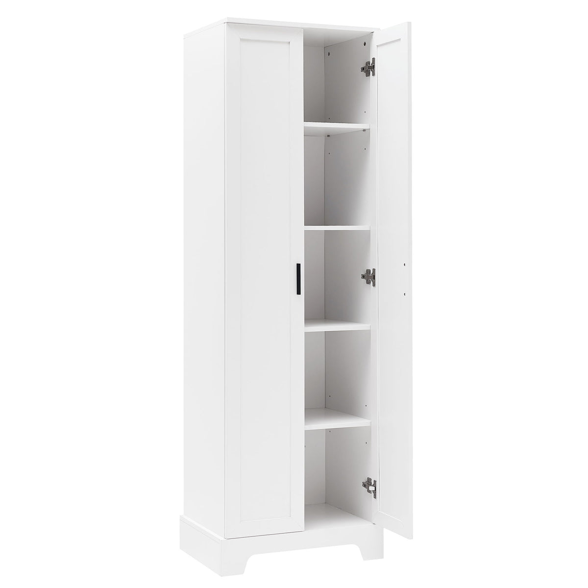 Storage Cabinet With 2 Doors For Bathroom Or Office, Adjustable Shelf - White