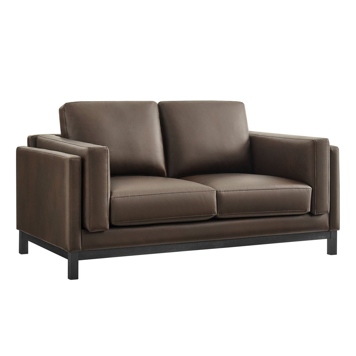63 Inch American - Traditional Upholstered Vegan Leather Loveseat - Loveseats available at Alpine Outlets in Denver
