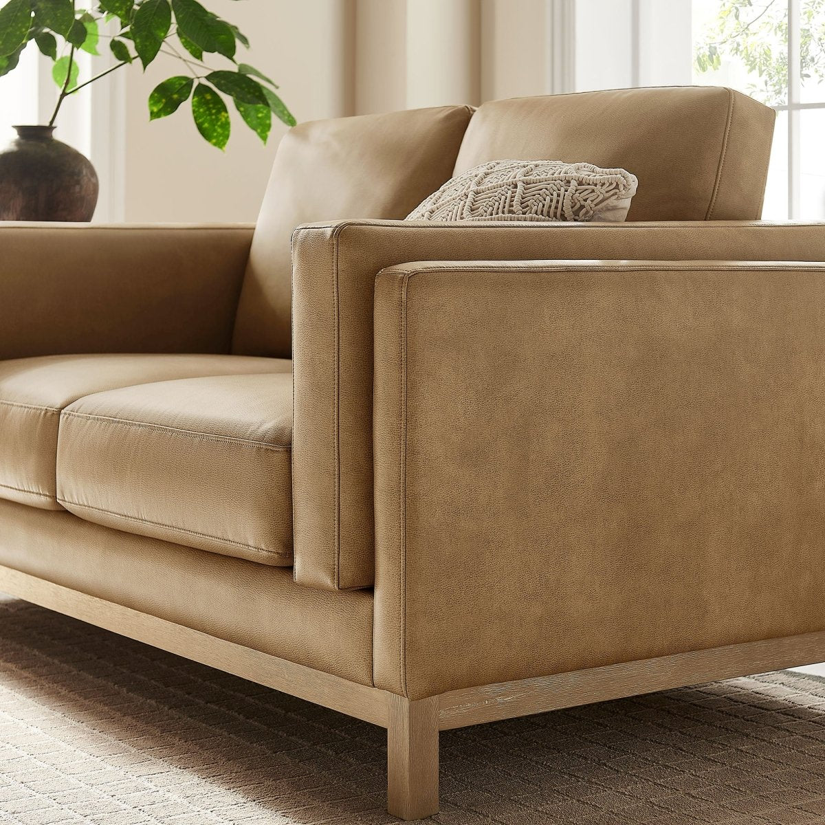63 Inch American - Traditional Upholstered Vegan Leather Loveseat - Loveseats available at Alpine Outlets in Denver