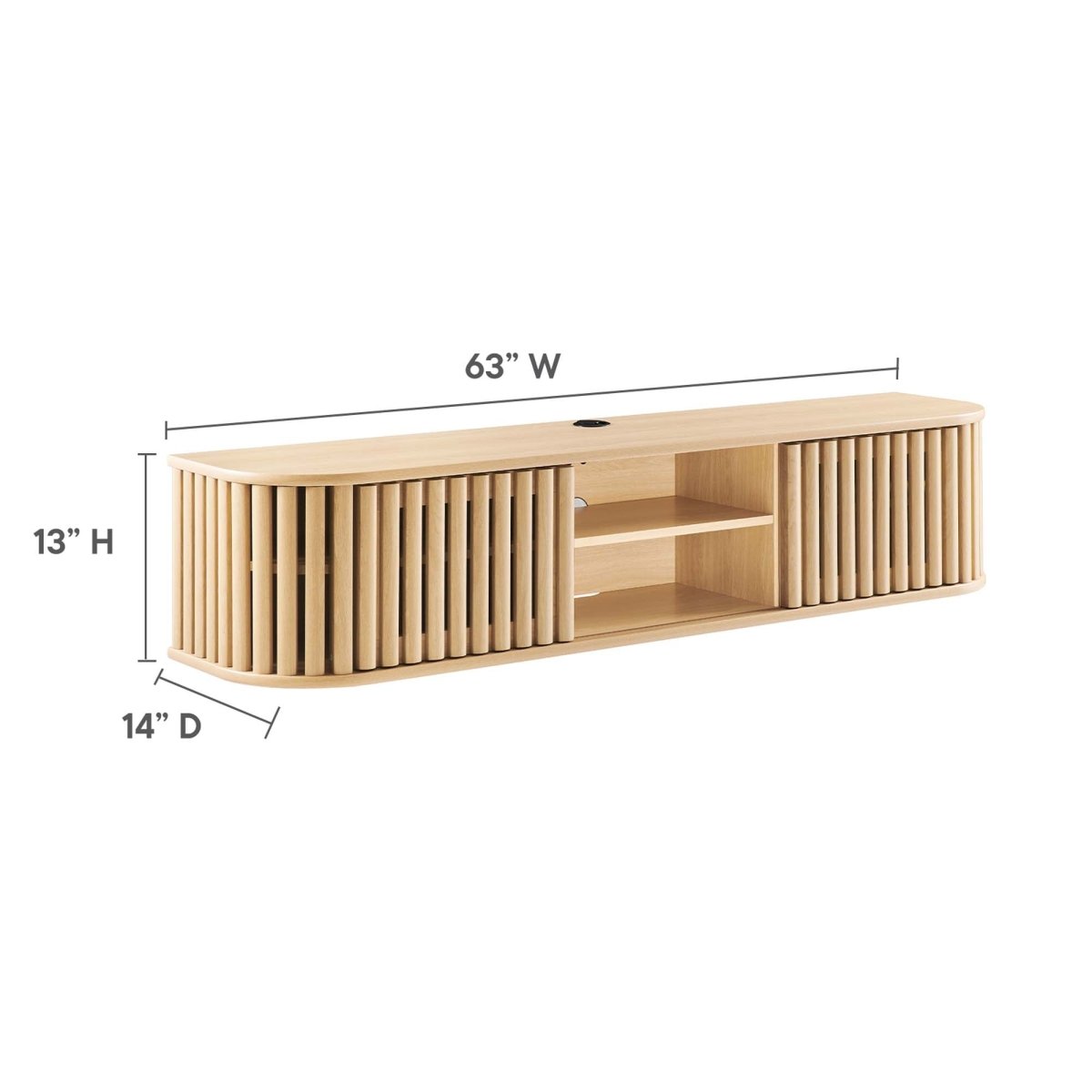 63 Inch Stylish Wall - Mounted TV Stand - TV Stands available at Alpine Outlets in Denver