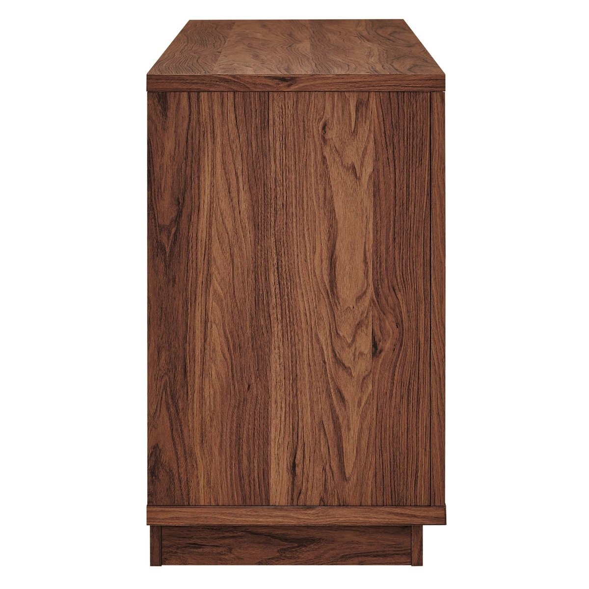 63 Inch Wood Grain Media Console TV Stand in Walnut - TV Stands available at Alpine Outlets in Denver