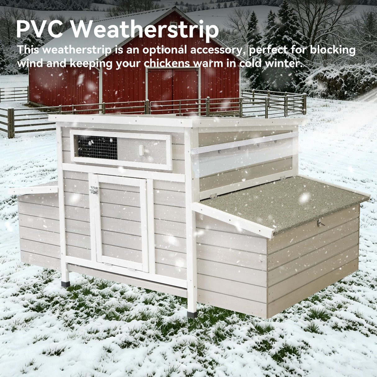 Large Chicken Coop Outdoor Hen House With Dual Nesting Boxes