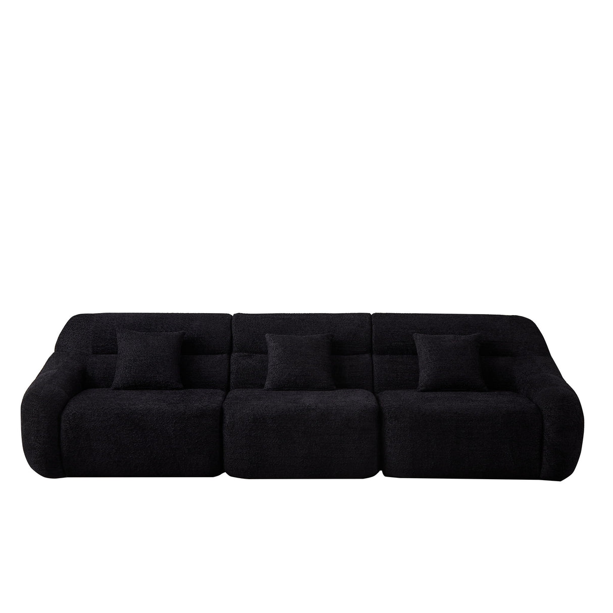 Luxury Curved Corner Sectional Sofa With 4 Pillows