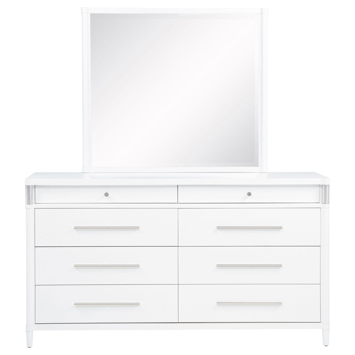 Robinson - 8 Drawer Dresser With Mirror - White