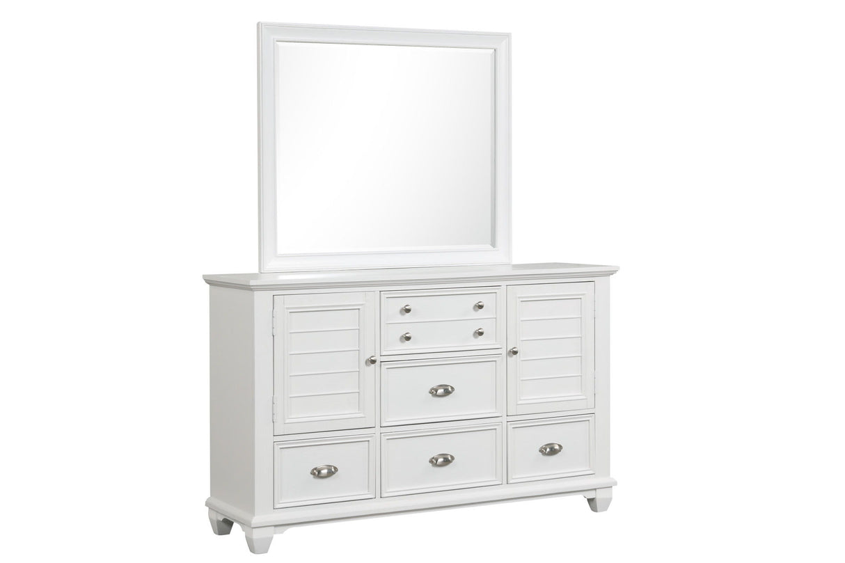 Jamestown - Landscape Mirror - White