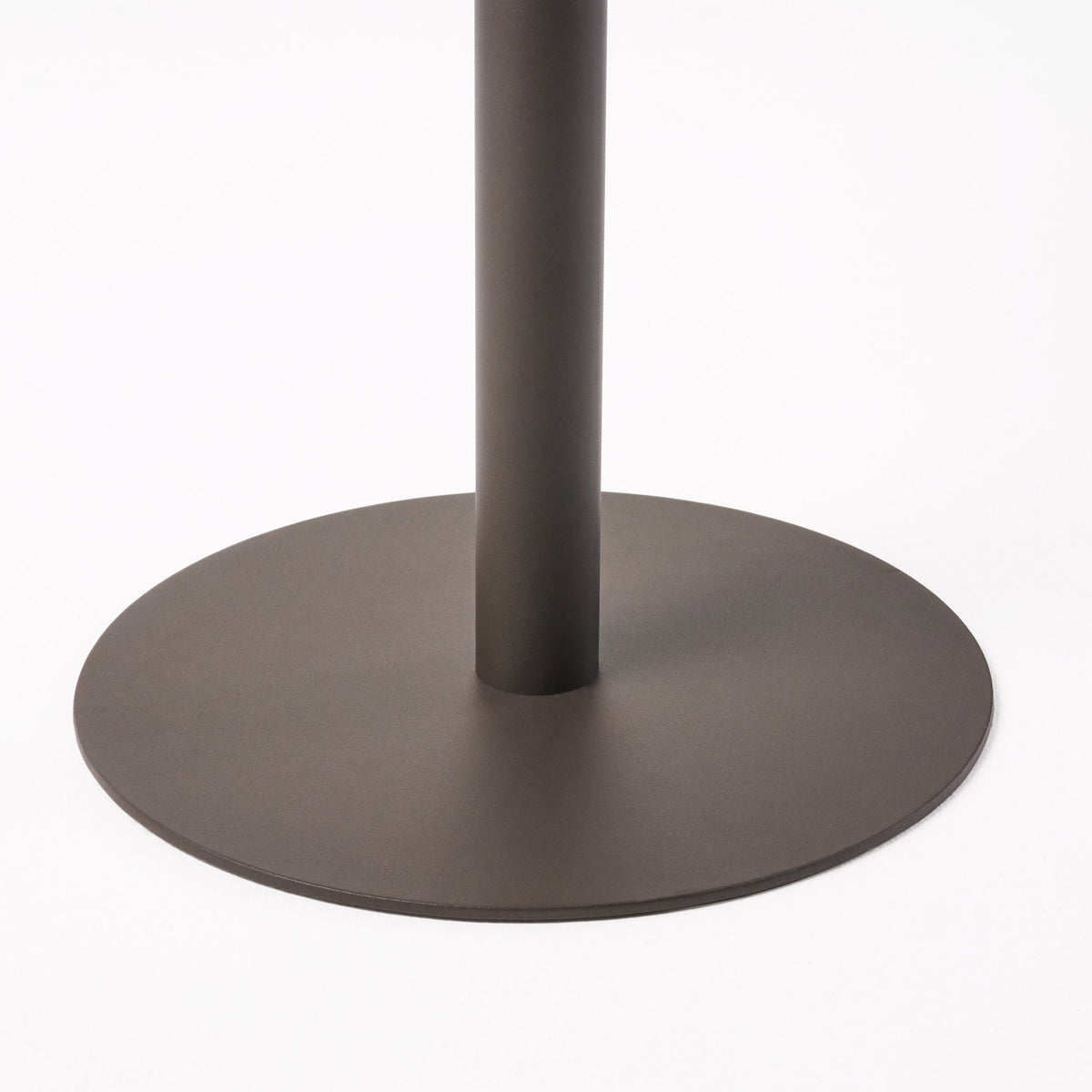 Outdoor Round Rattan Bar Table With Iron Frame - Multi Brown