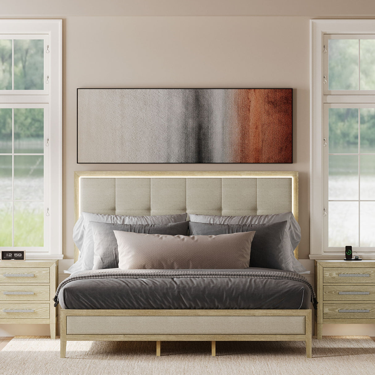 Adeline - Bed With LED Light (Low Footboard)