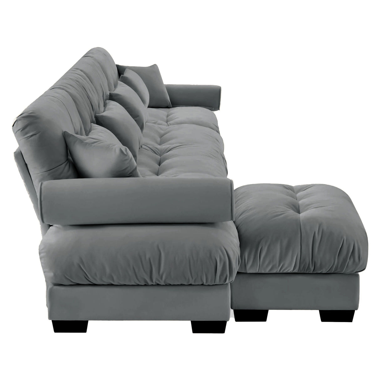 Super Comfort Oversized Modular Sectional Sofa With Movable Ottoman