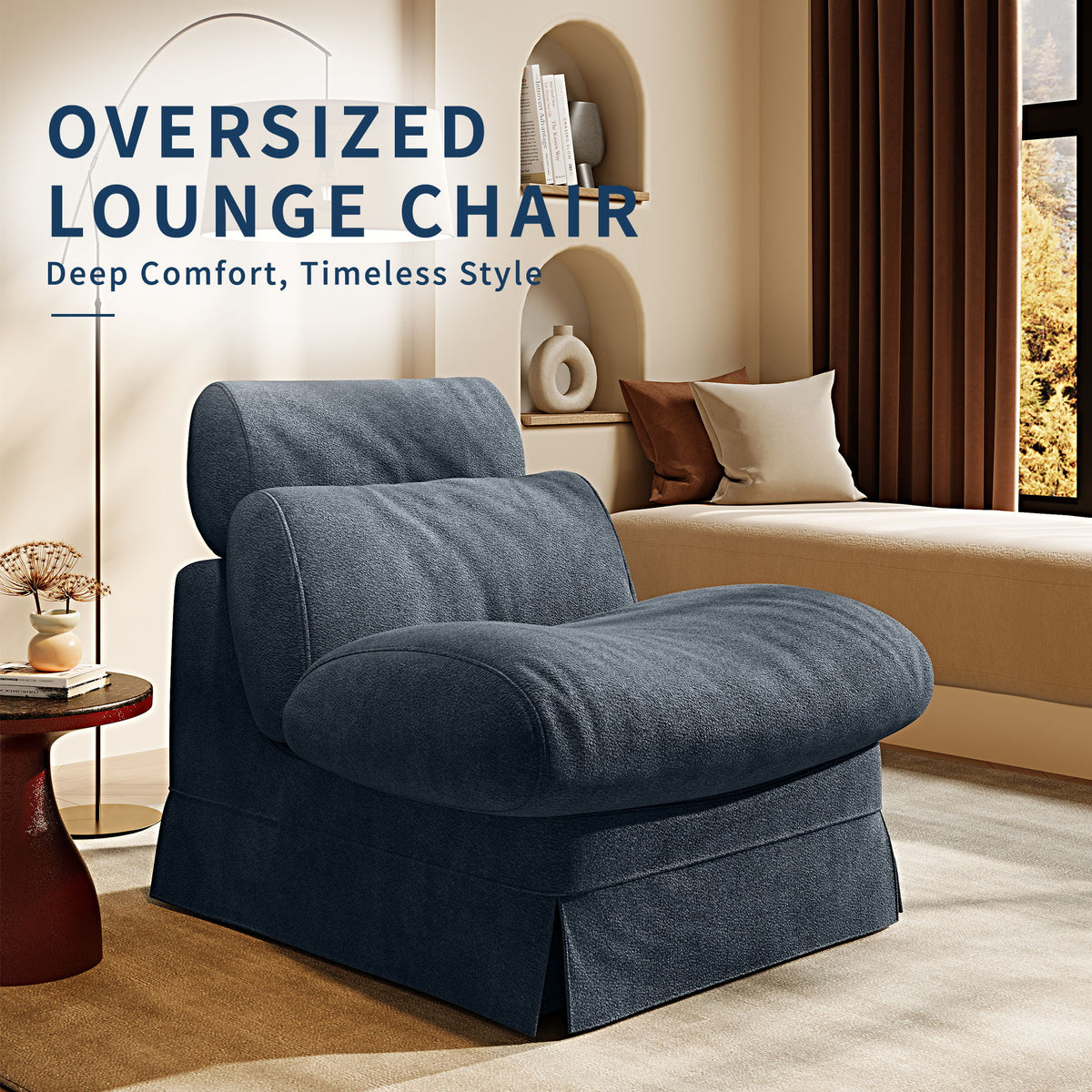 Accent Chair, Soft Medium Firm Upholstery For Living Room