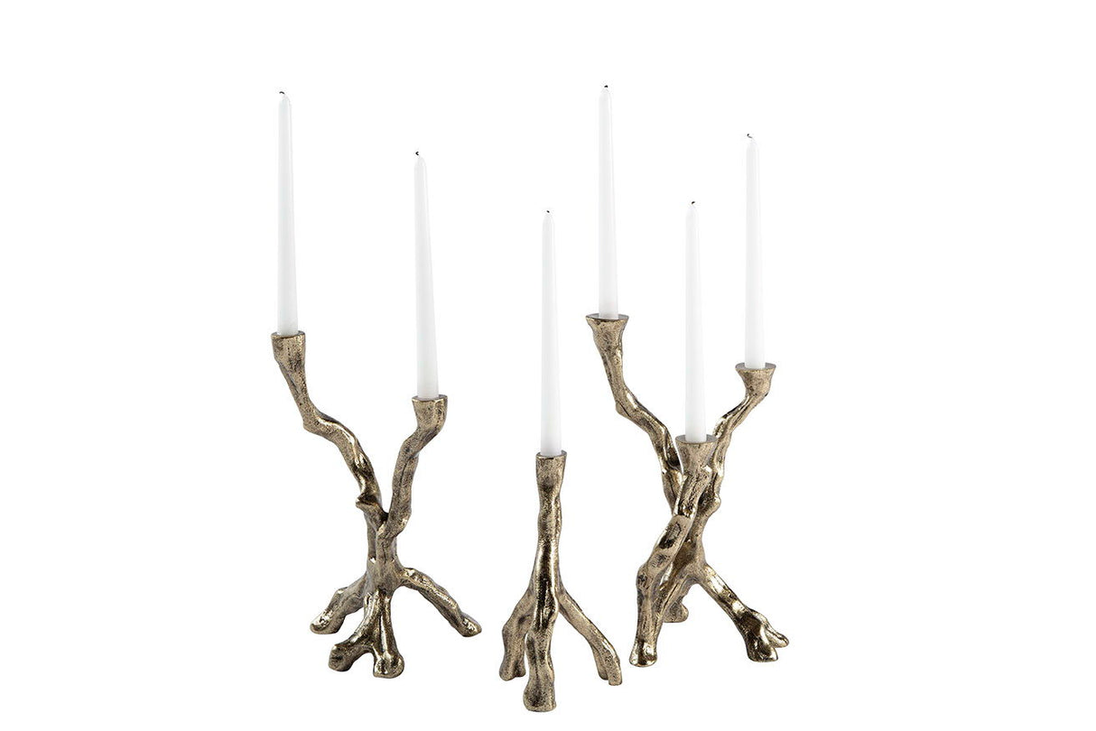 Tina - Candle Holder Trio (Set of 3) - Bronze