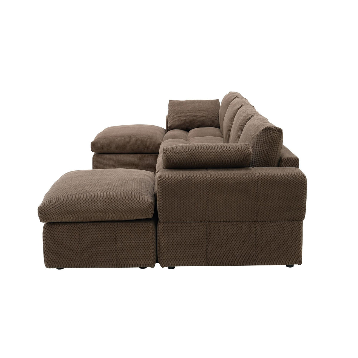Sectional, Large Arms, Toss Pillows Included
