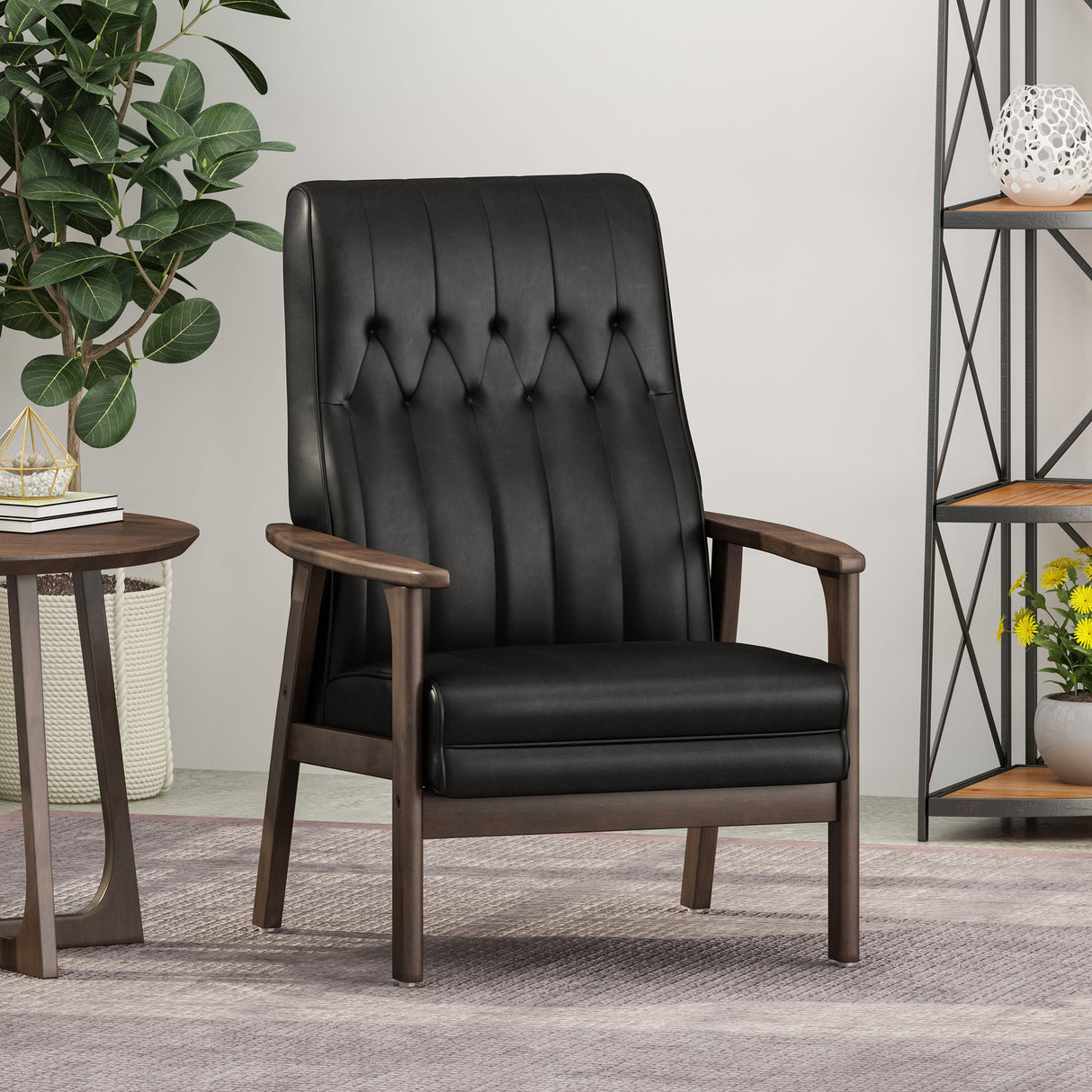 Mid Century Modern Upholstered Accent Chair