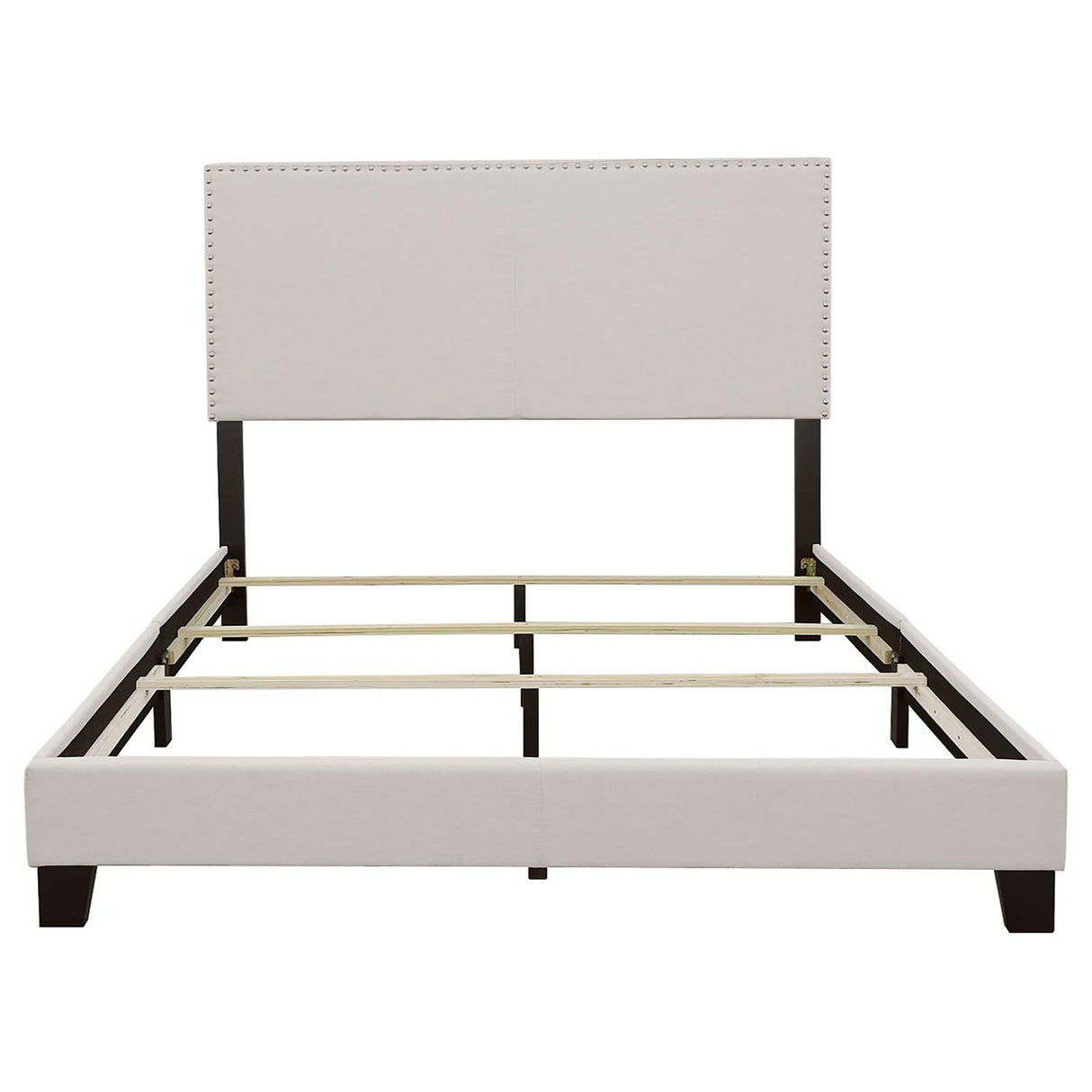 Ivory - Bed With Nailhead Trim