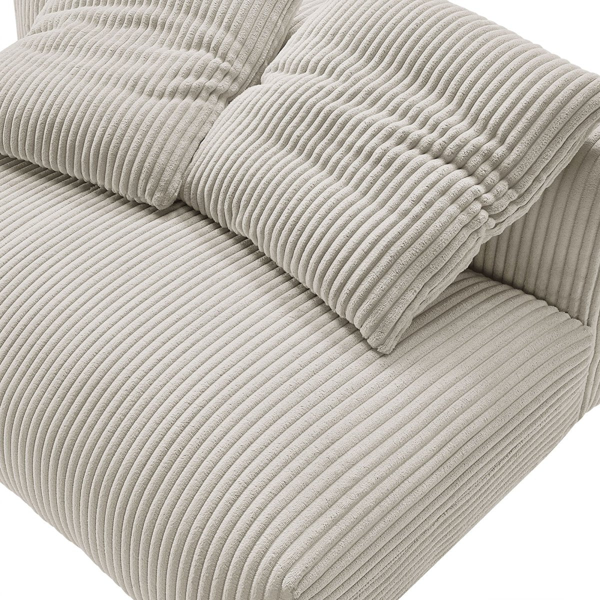 66 Inch Modular Corduroy Upholstered Armless Loveseat - Loveseats available at Alpine Outlets in Denver