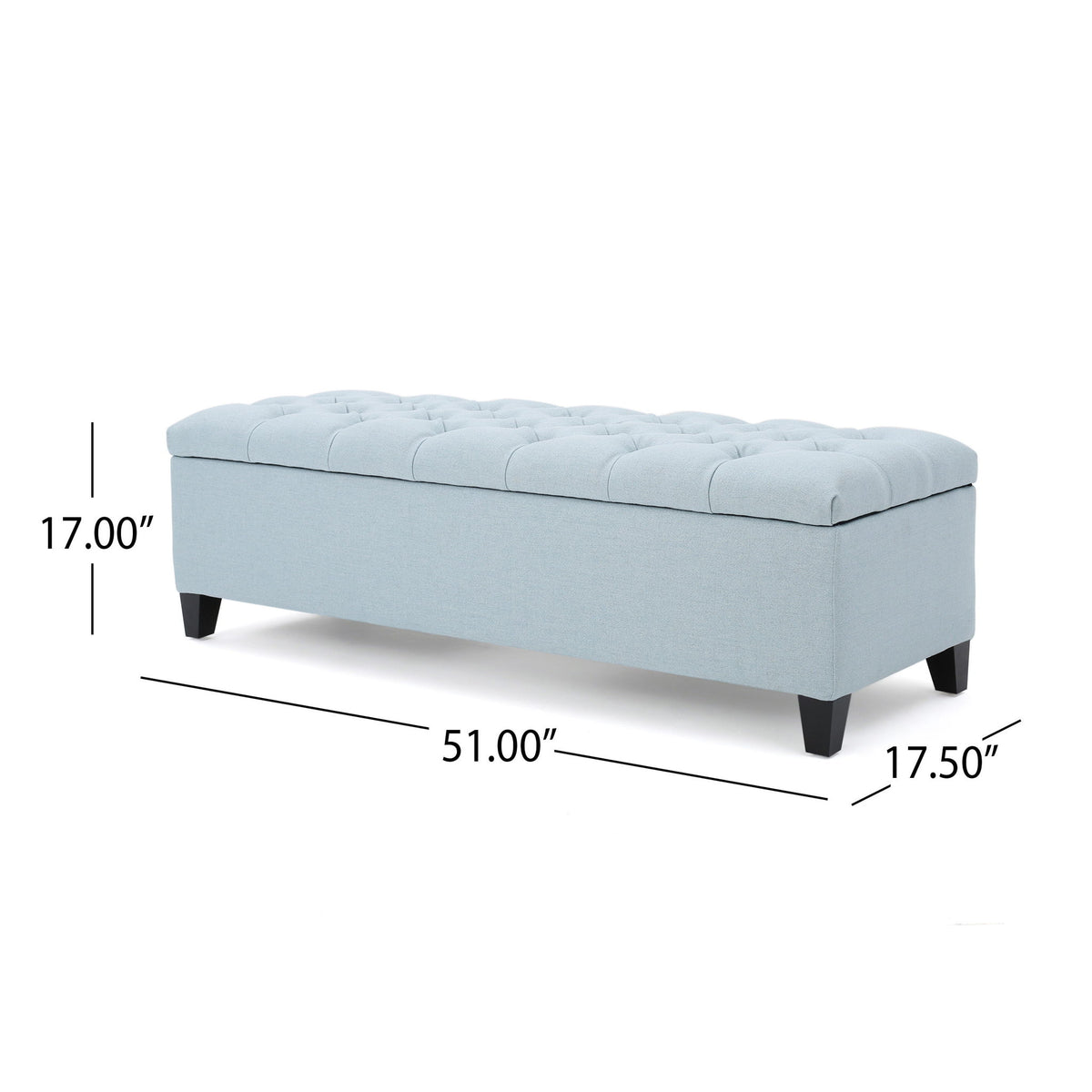 Glouster - Contemporary Storage Ottoman With Button Tufted Design