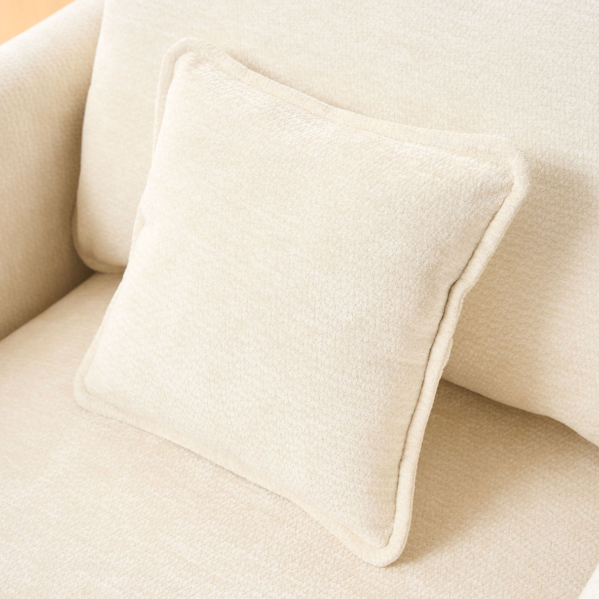 Single, Reading Armchair With 3 Pillow Comfort Set For Living Room - Beige