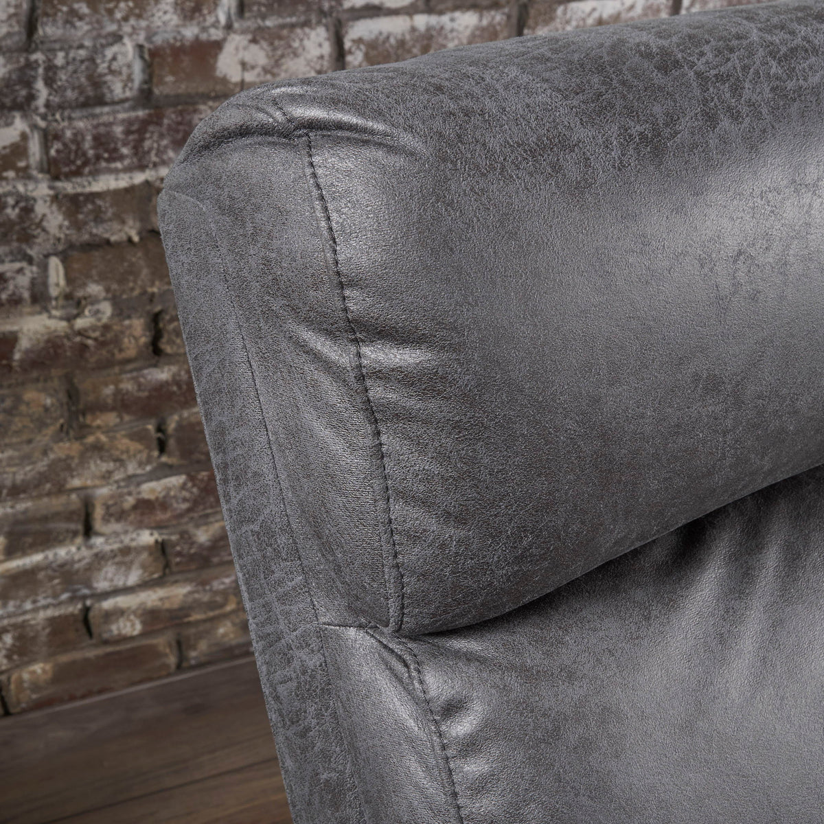 Alma - Contemporary Upholstered Loveseat Recliner - Slate