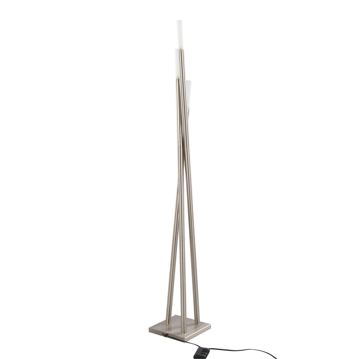 Icicle - Contemporary Floor Lamp - Brushed Nickel