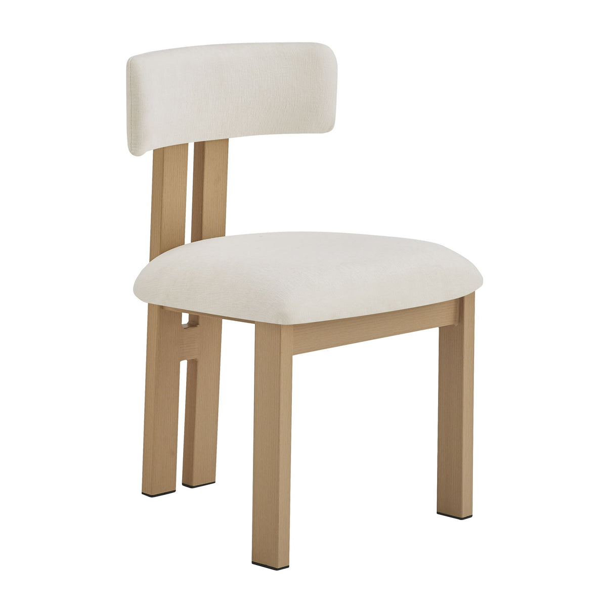 Modern Upholstered Armless Dining Chairs With Metal Legs
