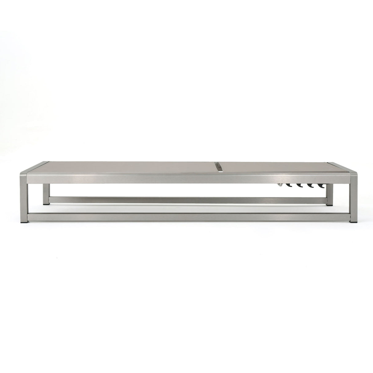 Outdoor Chaise Lounge (Set of 2) With Adjustable Aluminum Frame And Textilene Mesh Seating - Gray