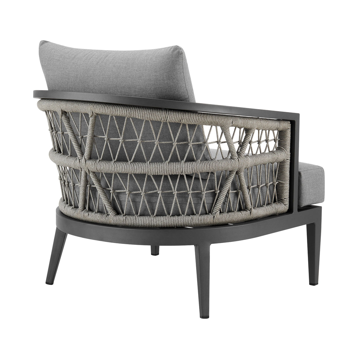Zella - 4 Piece Outdoor Patio Conversation Set - Light Gray