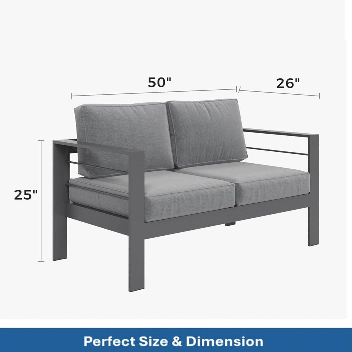 Outdoor Patio Set All-Weather With Thick Cushions