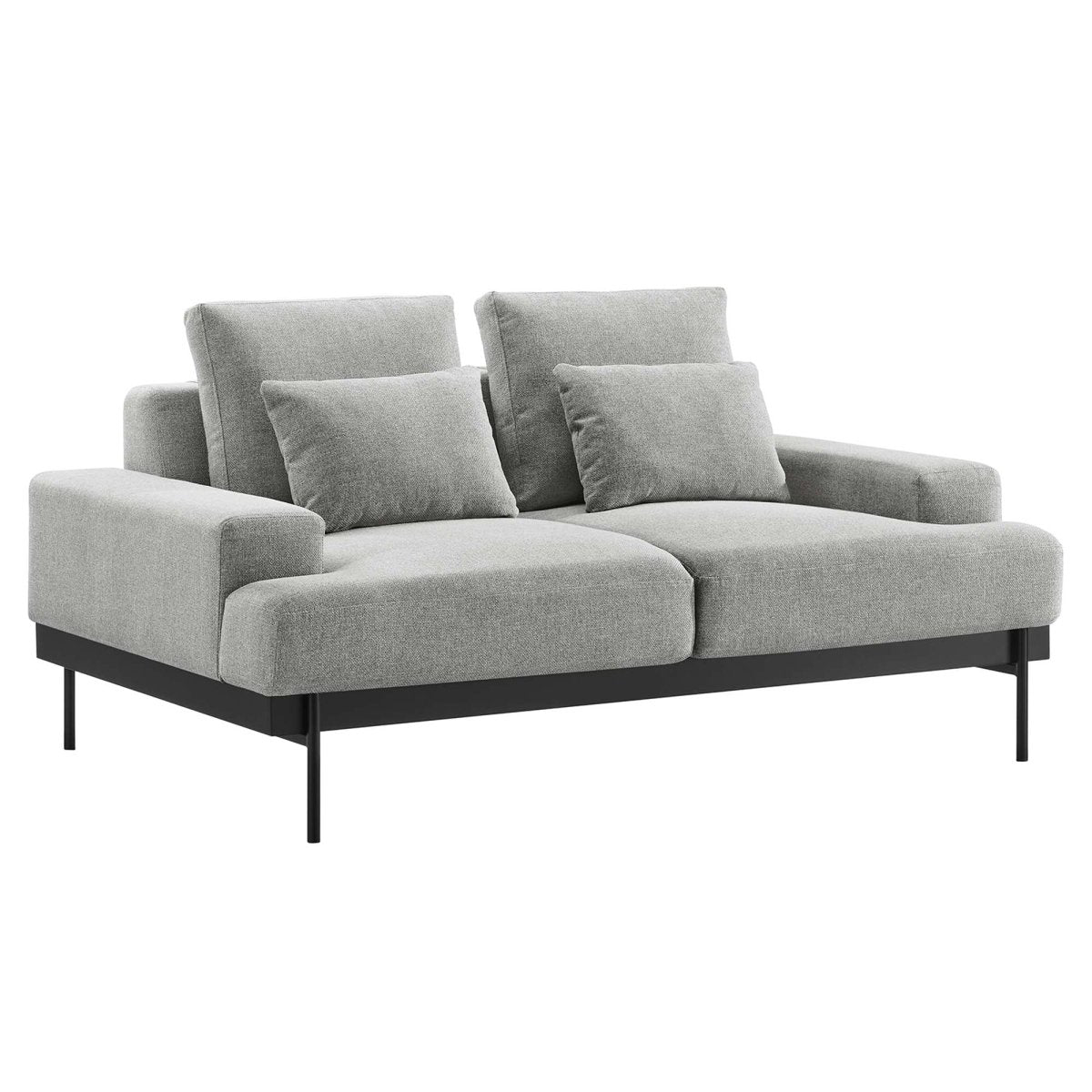 68 Inch Modern Upholstered Fabric Loveseat - Loveseats available at Alpine Outlets in Denver