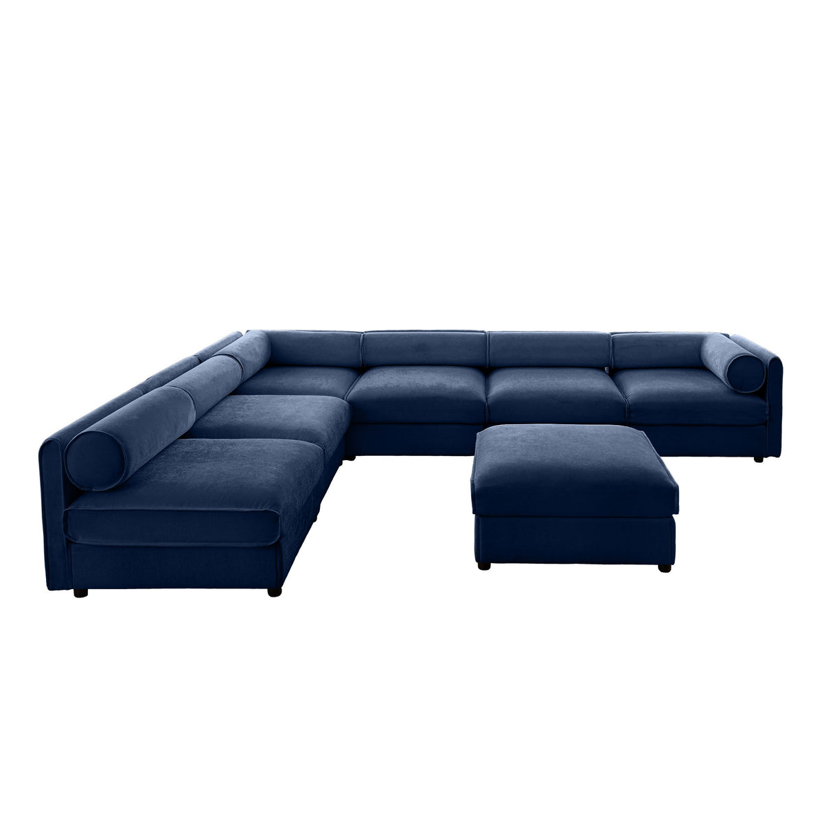Modern Modular Sectional Sofa With Storag, Contemporary Cylindrical Design