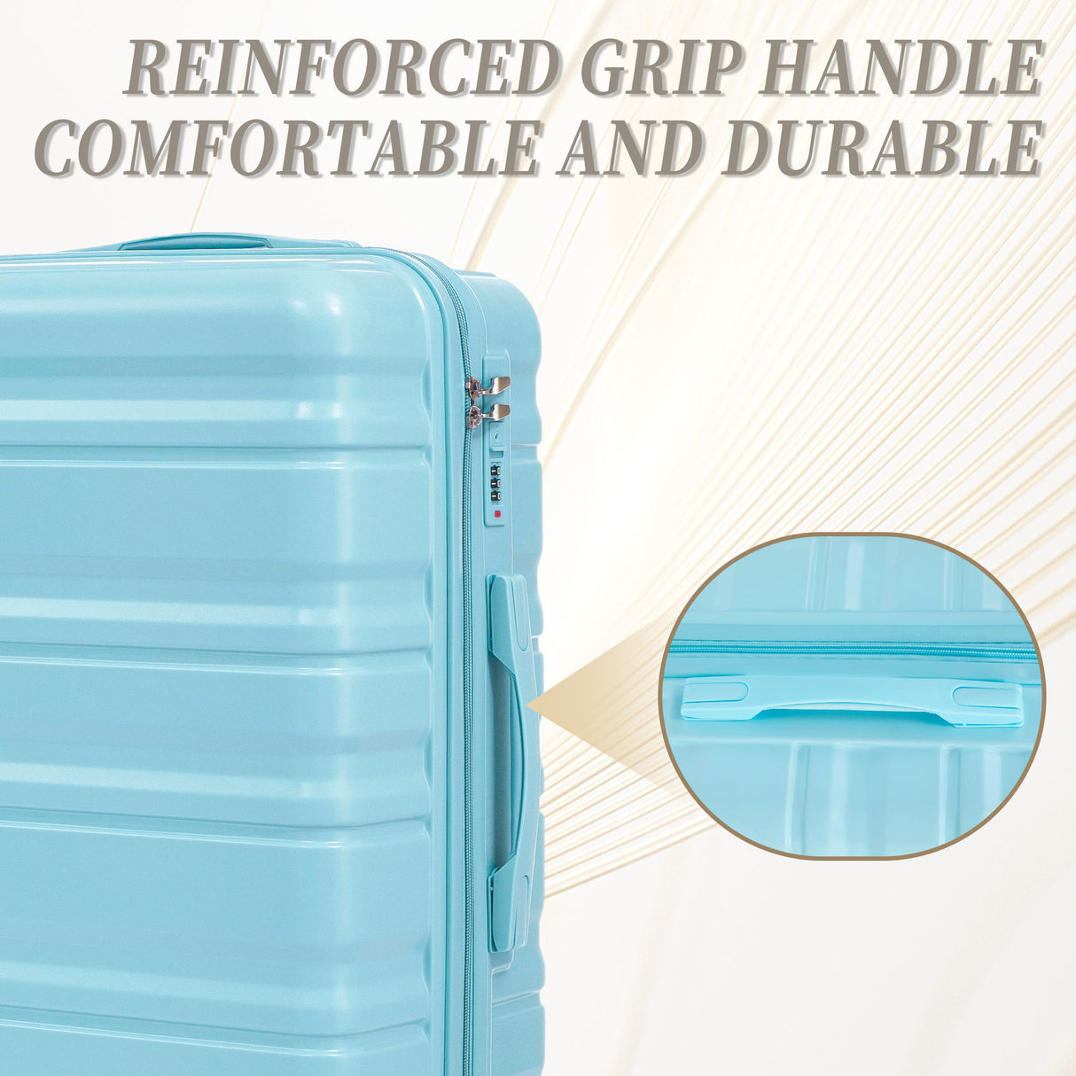 Tourist 3 Piece Luggage Set, Combination Lock, Durable Hard Shell With 360° Silent Wheels