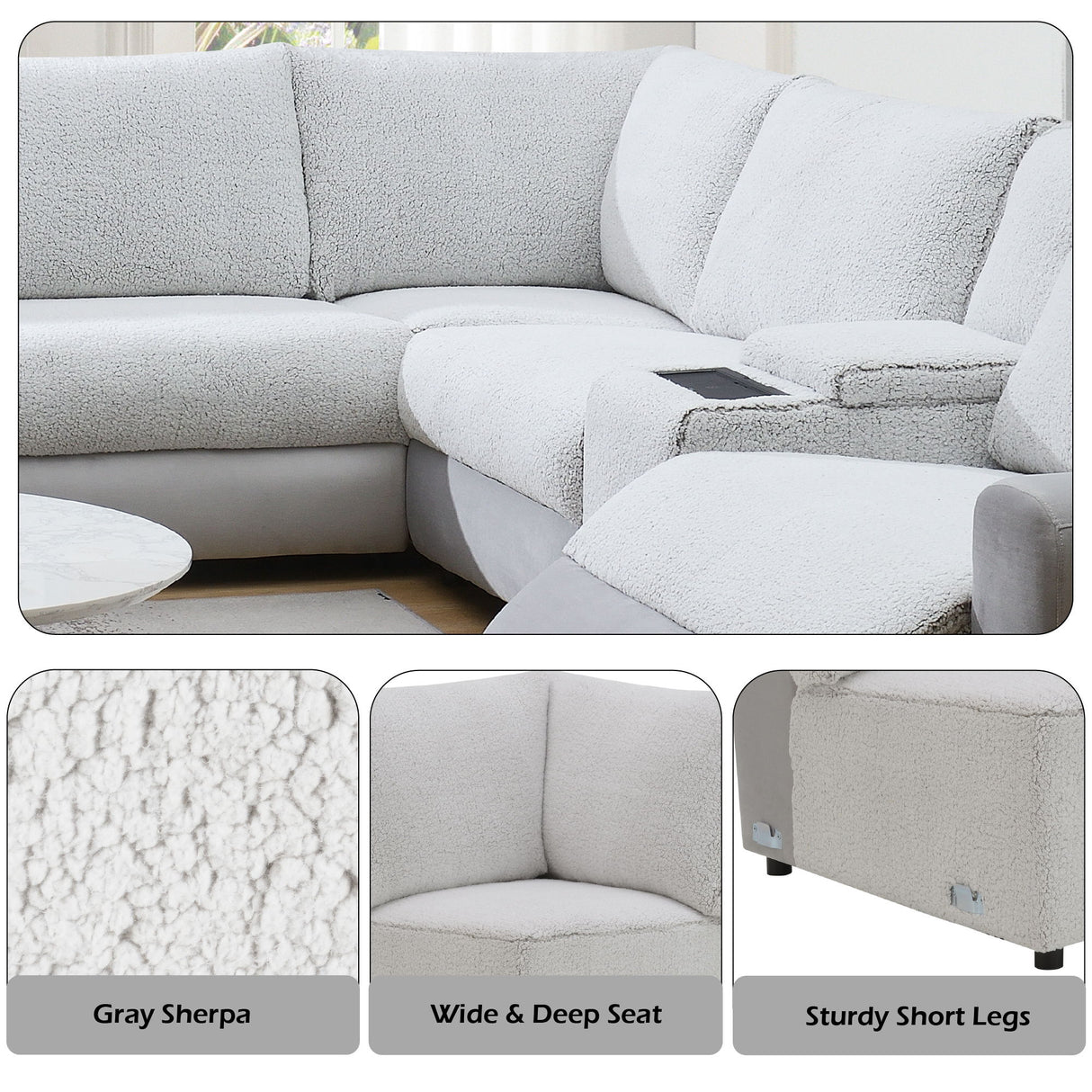 Tarrance - Modular Power Recliner Sectional - Gray