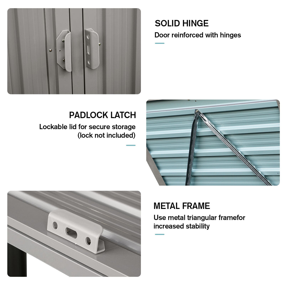 Garbage Bin Shed Outdoor Storage Building Weatherproof Galvanized Steel Housing