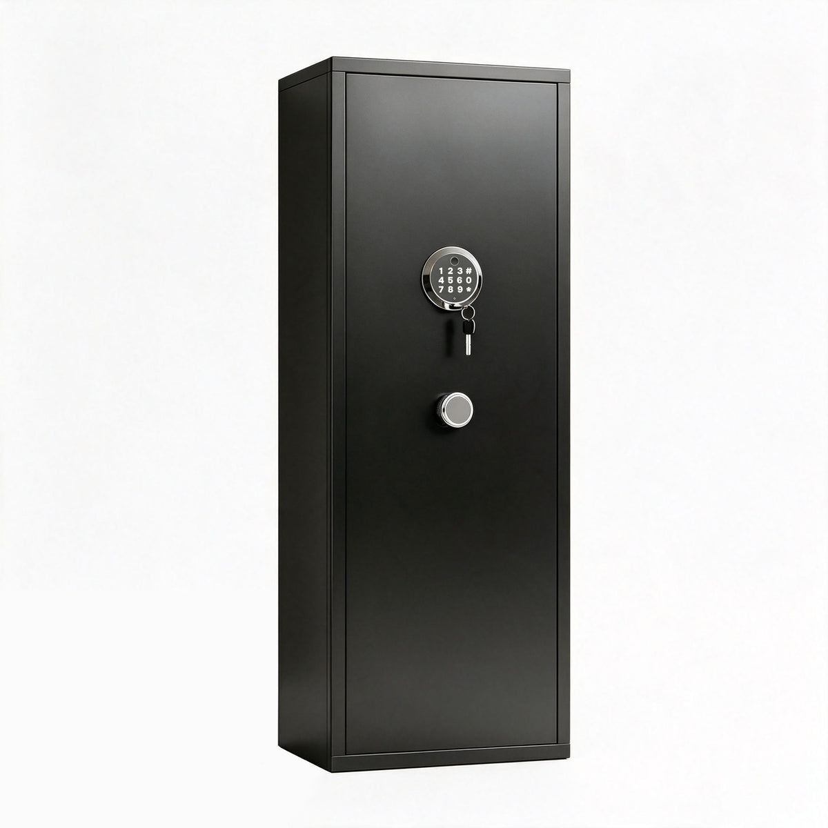 Rifle Safe, Biometric & Keypad Lock, Adjustable Gun Racks With Built In Alarm System