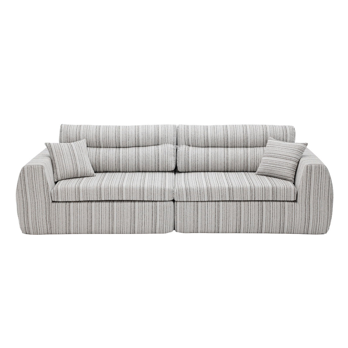 3 Seater, Couch With Throw Pillows For Living Room