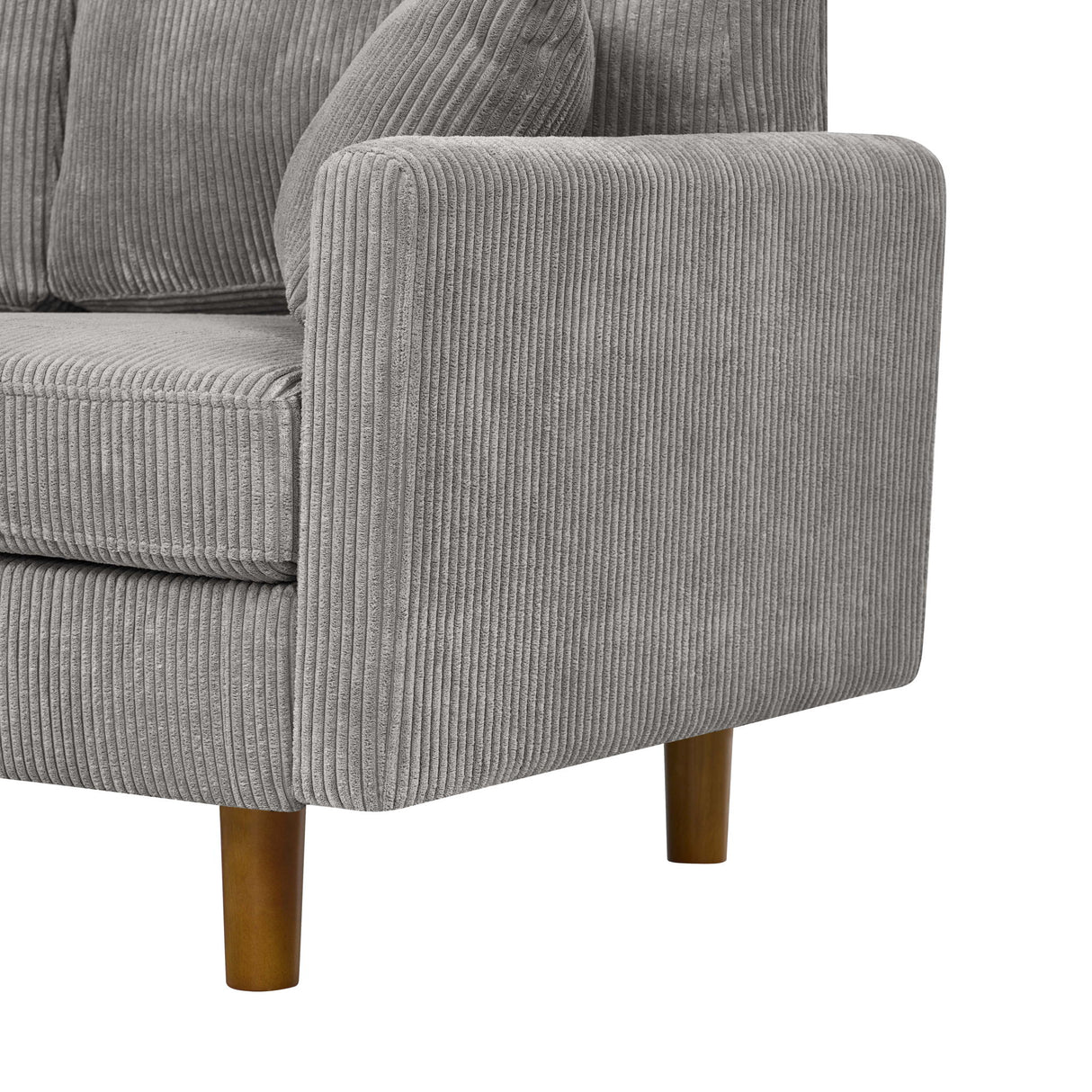 Upholstered Sectional With Toss Pillows